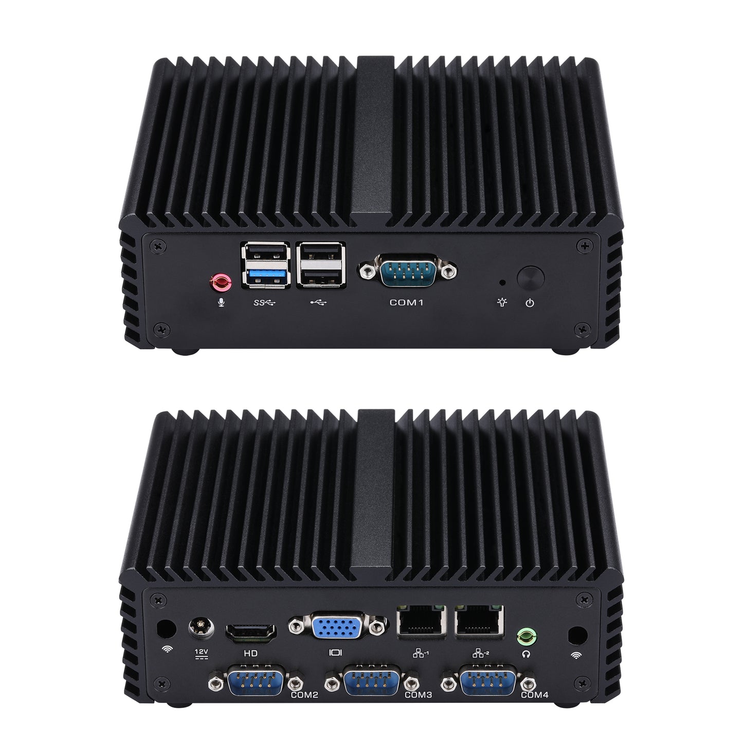 Qotom Multi COM Fanless Mini PC Q10100P J1900 N2920