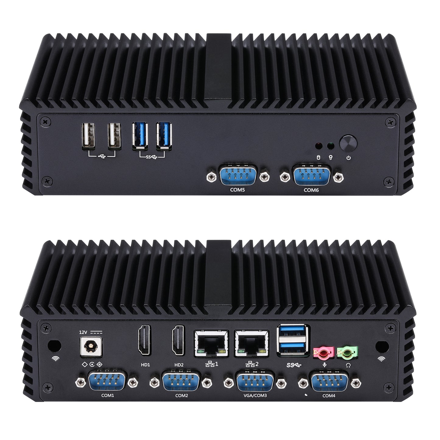 Qotom Multi COM Fanless Mini PC Q300X Series I3 I5 I7